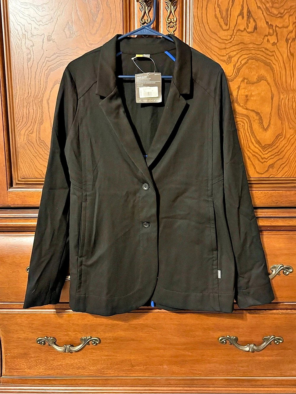 Eddie Bauer Travel Blazer Black Size 12 Tall NWT